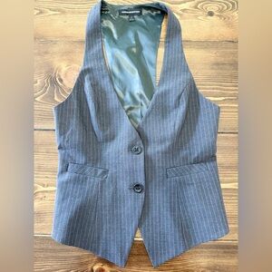 Pinstripe Vest with Button Closure